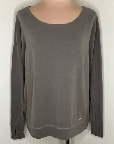 Sweaty Betty After Class Sweatshirt Small Womens Taupe Relaxed Fleece Athletic - Image 1