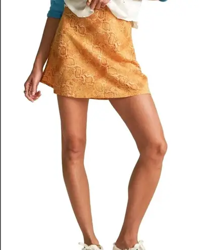 Billabong  x sincerely Jules short and free orange snakeskin skirt size 27