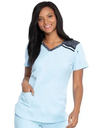 Dickies #DK740-Skylight. V-Neck Top. Scrub Medical Size Medium