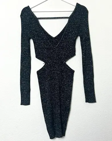 Open Edit NWT Open-edit Ribbed Cut Out Dress