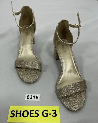 Dream Paris Womans Dream Pairs Luckyy Strappy Formal Sandals 7 Gold Open Toe Buckle Heel