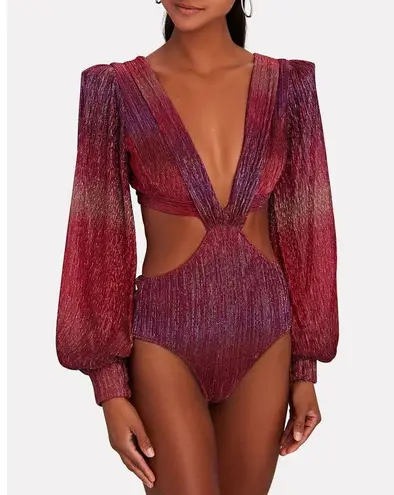 PatBO Ombre Lurex Plunging V