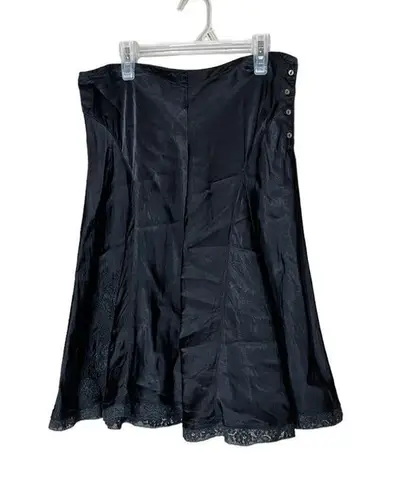 Burning Torch Anthropologie Black Midi Skirt Size Small Black