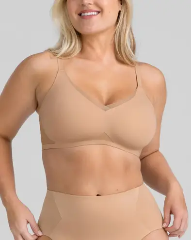 Honeylove CrossOver Wireless Bra in Sand Size‎ 1X Tan Size XL thumbnail 1
