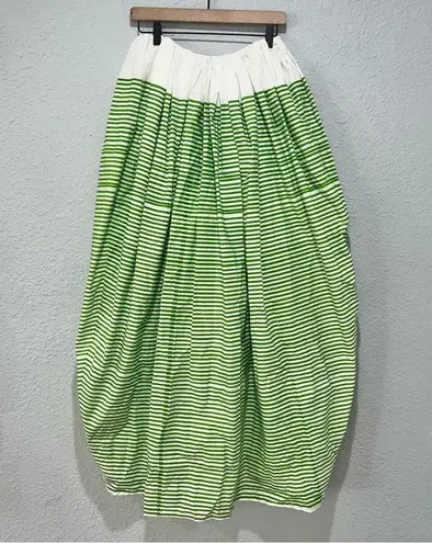 Marine Serre Regenerated Ball Skirt Green Striped