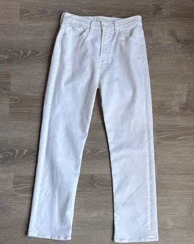 MOTHER HIGH WAISTED RIDER ANKLE Fairest Of Them All White Size 28