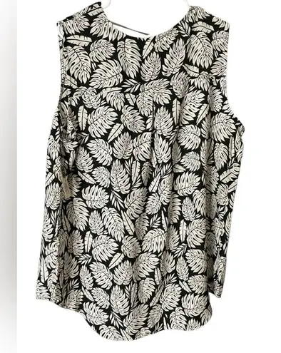 Terra & Sky Black and White Sleeveless Blouse