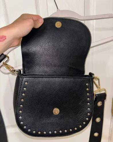 Forever 21 Black Leather Crossbody Purse