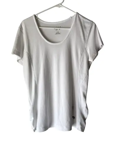 Mountain Hardwear Shirt Large White Athletic Performance Short Sleeve Outdoor