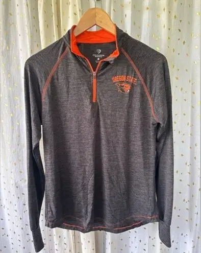 Colosseum Oregon State University OSU Pullover Half Zip Thumb Holes Track Shirt