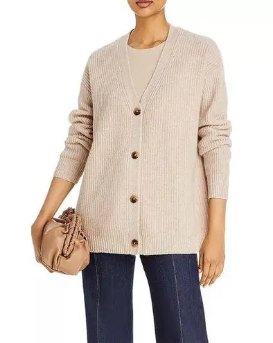 Bloomingdales C by Cashmere Ribbed Oversized Cashmere Cardigan Size L NEW
