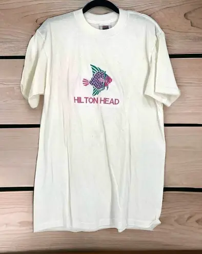 Vintage 80s Hilton Head Single stitch Tropical Fish T