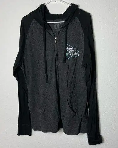 Women’s Rascal Flatts Black and Grey Zip Up Hoodie L Size L