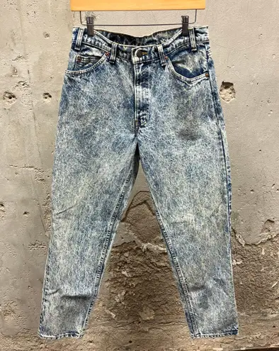 Levi's Acid Wash Orange Tab 1980s 550 Tapered Rigid Denim Jeans USA Made 32x30