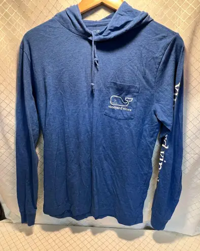 Vineyard Vines Hooded Long Sleeve Shirt Mens XS Blue