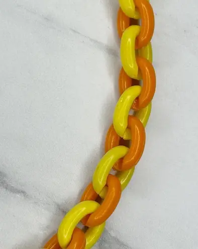 Chunky Yellow and Orange Plastic Chain Link Belt Size Small S Medium M ✨