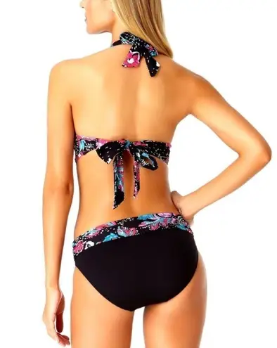 Anne cole  black floral bikini. XS. NWT