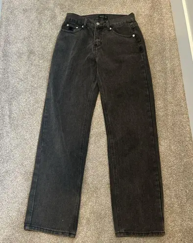 White Fox Boutique Mid Rise Black Baggy Jeans