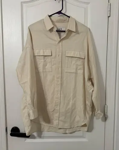 Frank & Eileen XS/Small NWOT McLoghlin Oversize Utility Shirt Vintage White