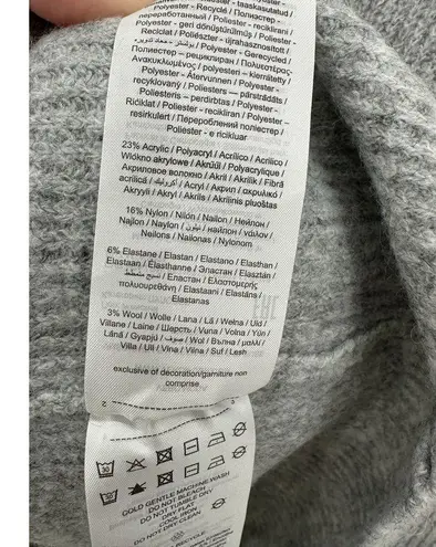 VERO MODA Sweater Women Small NWT Light Grey Melange Simone Long Sleeve Ruffle