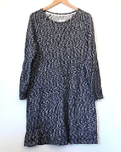 Lou & grey LOU GREY Marlknit Dress Navy Blue White Shift Sweaterdress Sweater Dress Medium