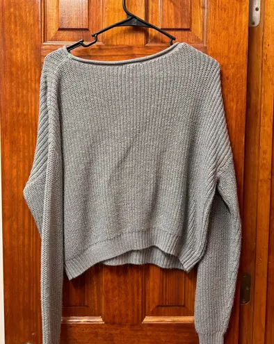 Wild Fable Gray Cropped Sweatshirt