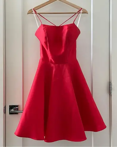 Alyce Paris RED DRESS SHORTS HOMECOMING SPAGHETTI STRAPS SIZE 0