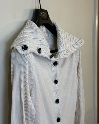 Carlisle  Cardigan Sweater Button Front Women's Size Large Silk Cashmere Beige