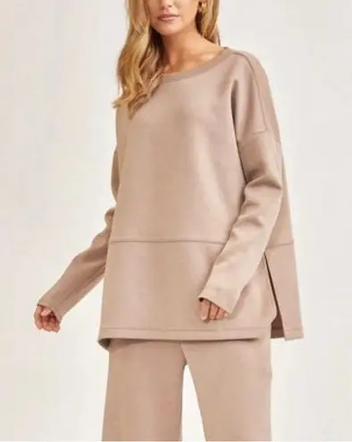Scarlett Tan Oversized Boxy Sweatshirt Tunic Size 1X