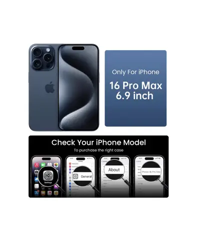 Mkeke for iPhone 16 Pro Max Case Clear [Not