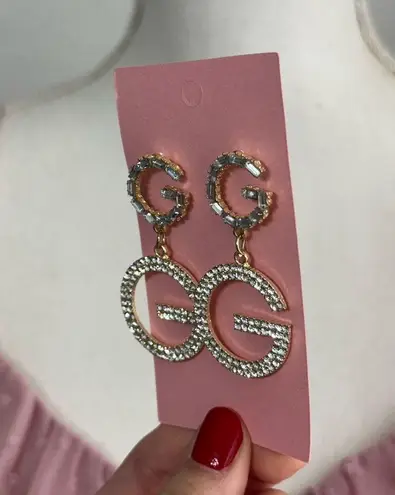 G by Guess Silver Crystal Statement Earrings