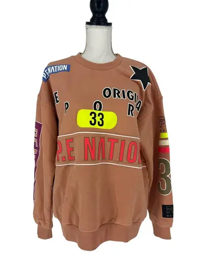 PE Nation Eastbrook Sweater in Coral Mid Orange Size M