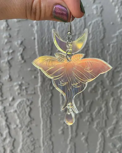 Women’s iridescent Moth Earrings Multiple