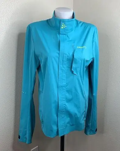 Craft Cycling Full Zip Vent Air Wind Jacket Women’s Sz M Turquoise Blue *flaws Size M