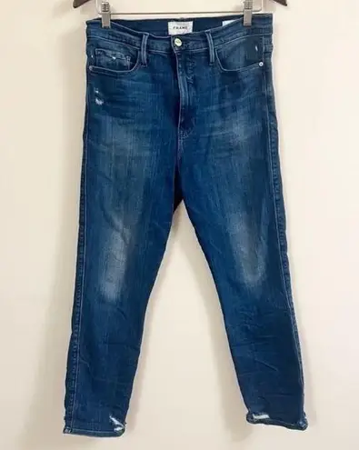 frame denim FRAME Le Sylvie Crop Jeans in Edgewater Chew High Rise Size 30 Zip Fly