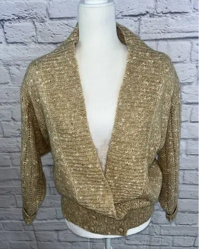 Rosebud Vintage 80s Women’s Coastal Grandma Cardigan Wool Blend Sweater Size L