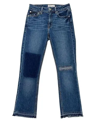 Derek Lam 10 Crosby Gia Mid-Rise Cropped Flare Jeans Blue Denim Size 26