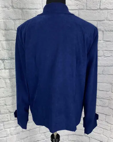 Maren full zip collared jacket navy blue sz 14