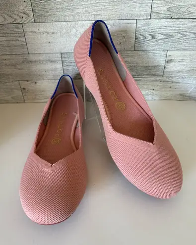 Rothy's ROTHY’S THE FLAT ROUND TOE BALLET FLATS SHOES CORAL SOFT LIGHT PINK SIZE 10w