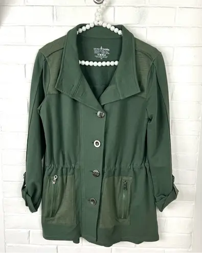 Neon Buddha Green Knit Button Front Jacket Size XS