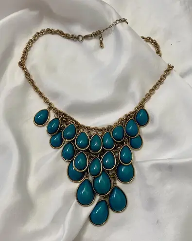 Early 2000's Layered Bib Statement Necklace Gold