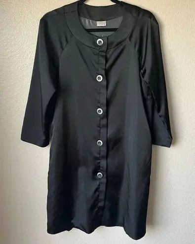 Hengst NYC women’s black Silk jacket Size Medium 50’s retro designer