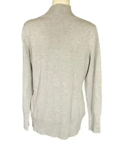 Folunsi women's medium light gray long sleeve stretchy open cardigan sweater