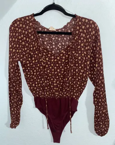 Peach Love Brown Boutique Blouse