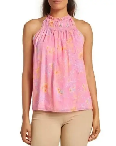 Ramy Brook Harlie Paisley Halter Neck Tank Top, Pink Size S New w/Tag $295