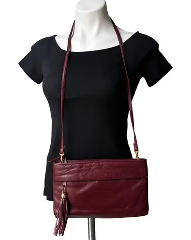 Amanda Smith Leather Convertible/Clutch Shoulder Bag