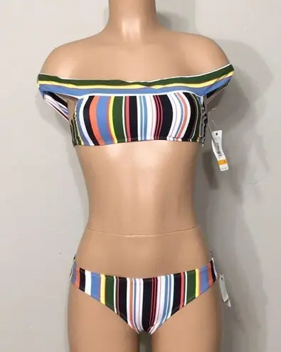 Anne cole  Comic Stripe bikini. S-top/M-bottom. NWT