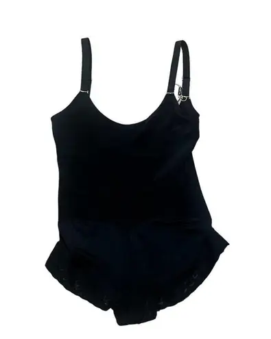 Women's Black Tummy Control Shapewear Bodysuit 2XL Adjustable Straps Firm Contro Size 2X