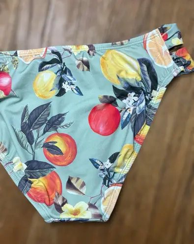 Kona Sol Womens Small Double Tab Medium Coverage Hipster Bikini Bottom Beachwear