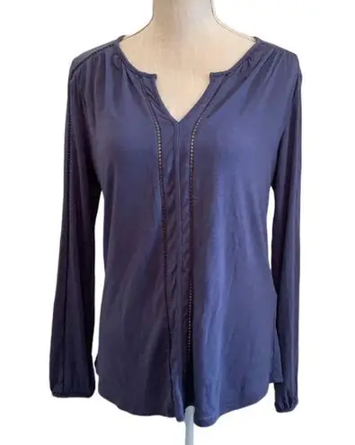 Max jeans Nightshadow Blue Long Sleeve Top Size Small